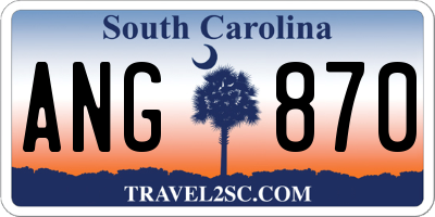 SC license plate ANG870