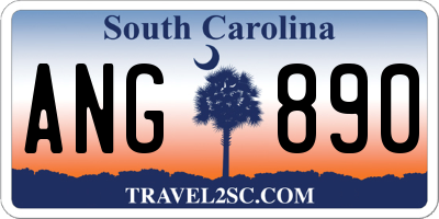 SC license plate ANG890