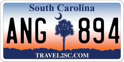 SC license plate ANG894