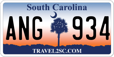 SC license plate ANG934