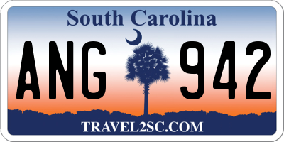 SC license plate ANG942