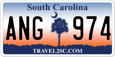 SC license plate ANG974