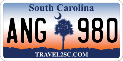 SC license plate ANG980