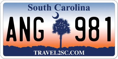 SC license plate ANG981