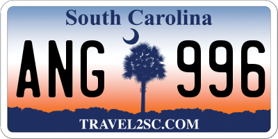 SC license plate ANG996