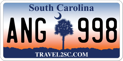 SC license plate ANG998