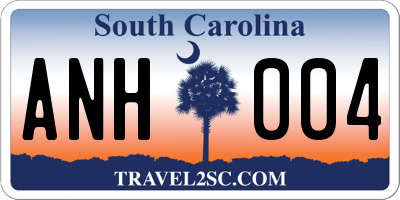 SC license plate ANH004