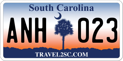 SC license plate ANH023