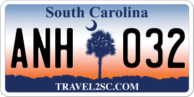 SC license plate ANH032
