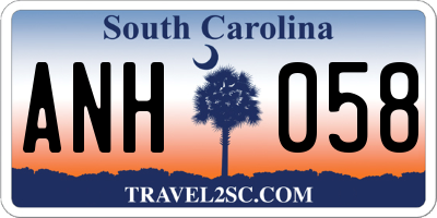 SC license plate ANH058