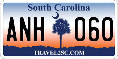 SC license plate ANH060