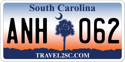 SC license plate ANH062
