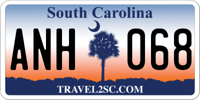 SC license plate ANH068