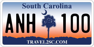 SC license plate ANH100