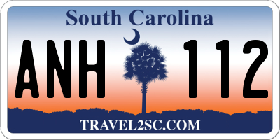 SC license plate ANH112