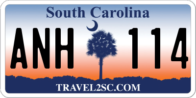 SC license plate ANH114