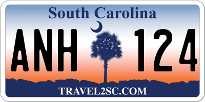 SC license plate ANH124