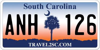 SC license plate ANH126