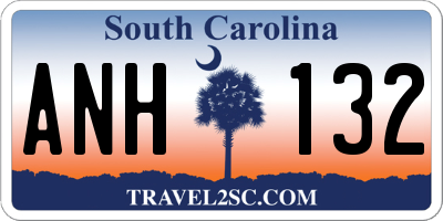 SC license plate ANH132