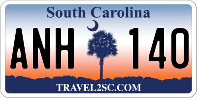 SC license plate ANH140