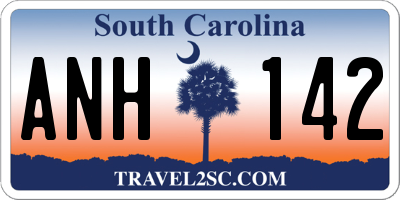 SC license plate ANH142