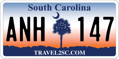SC license plate ANH147