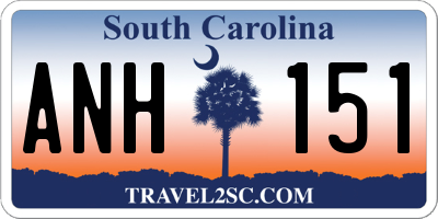 SC license plate ANH151