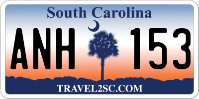 SC license plate ANH153