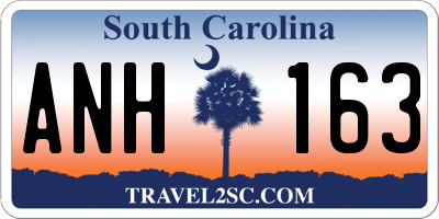 SC license plate ANH163