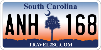 SC license plate ANH168