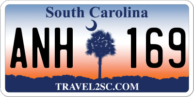 SC license plate ANH169
