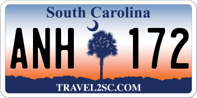 SC license plate ANH172