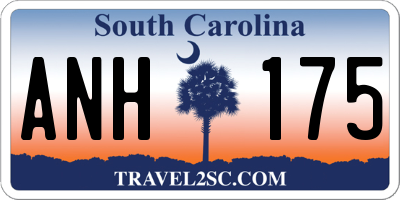 SC license plate ANH175