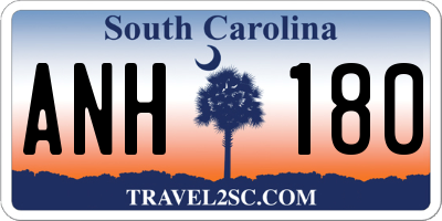 SC license plate ANH180