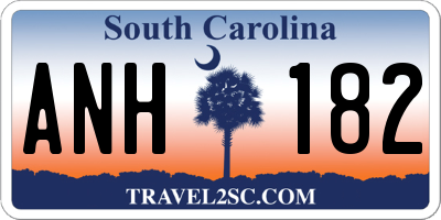 SC license plate ANH182