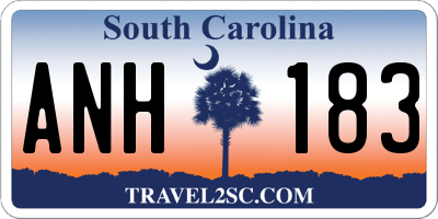 SC license plate ANH183