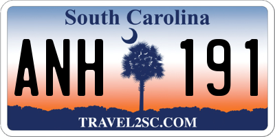 SC license plate ANH191