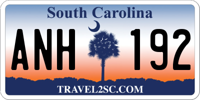 SC license plate ANH192