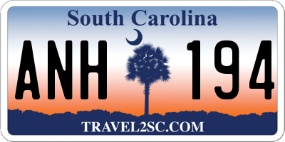 SC license plate ANH194