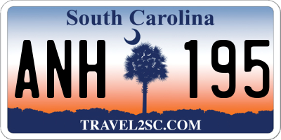 SC license plate ANH195