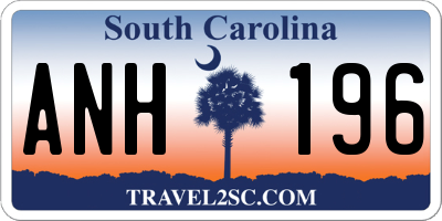 SC license plate ANH196
