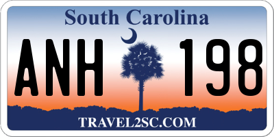 SC license plate ANH198