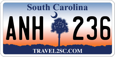 SC license plate ANH236