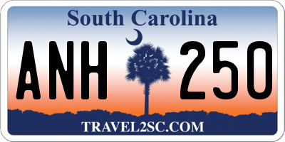 SC license plate ANH250