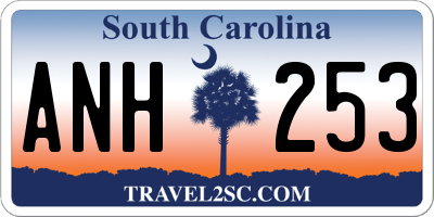 SC license plate ANH253