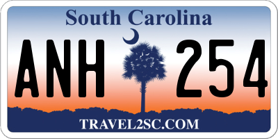 SC license plate ANH254
