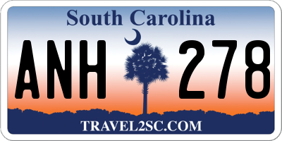SC license plate ANH278
