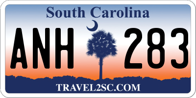 SC license plate ANH283