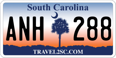 SC license plate ANH288