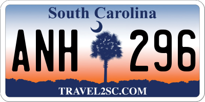SC license plate ANH296